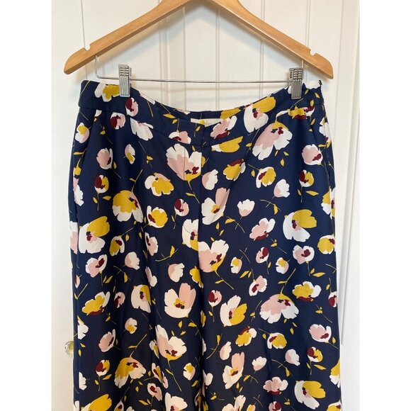 Boden Floral Wide-Leg Trousers, Size 12R - Picture 2 of 13